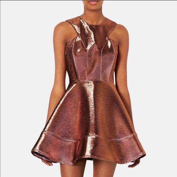 knee length dresses for ladies Tube Dress METALLIC PINK – SPRWMN main image 0